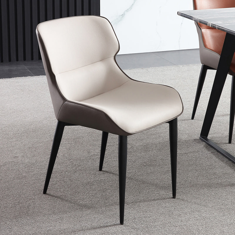 Contemporary Metal Dining Room Chairs Wingback Side Armchair for Home Use