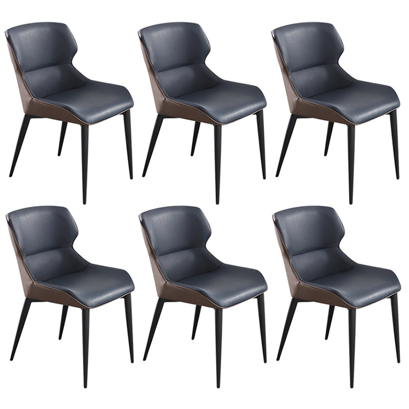 Contemporary Metal Dining Room Chairs Wingback Side Armchair for Home Use