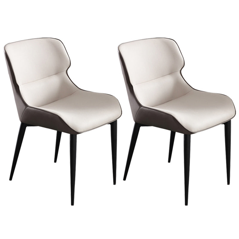 Contemporary Metal Dining Room Chairs Wingback Side Armchair for Home Use