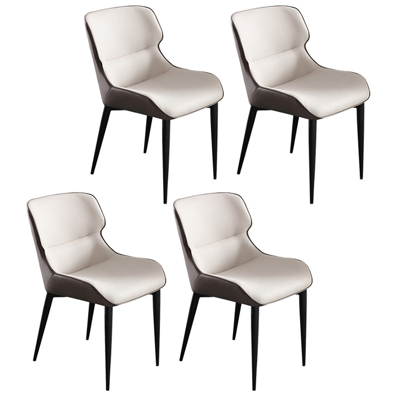 Contemporary Metal Dining Room Chairs Wingback Side Armchair for Home Use