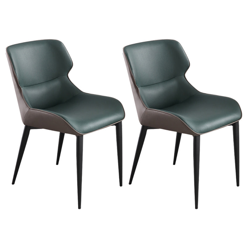 Contemporary Metal Dining Room Chairs Wingback Side Armchair for Home Use
