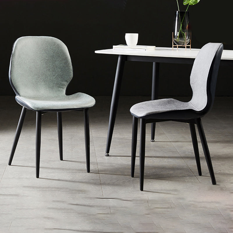 Upholstered Contemporary Restaurant Side Chair Matte Finish Parsons Dining Chair
