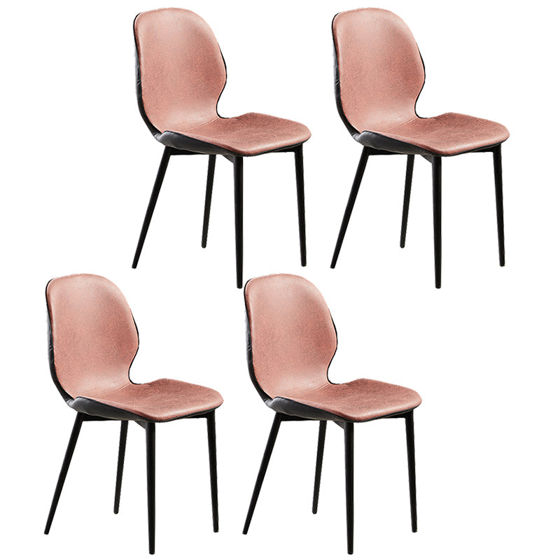 Upholstered Contemporary Restaurant Side Chair Matte Finish Parsons Dining Chair