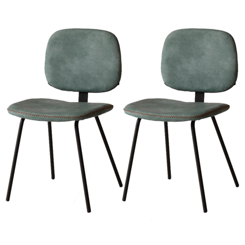 Chaise d'appoint scandinave à la maison, chaise de salle à manger rembourrée en métal à dossier ouvert