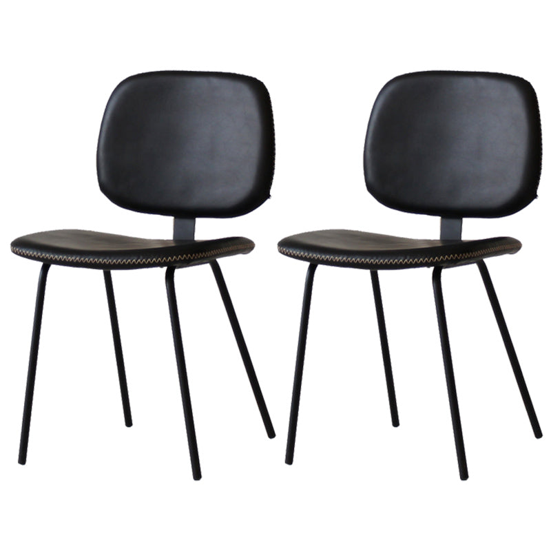 Chaise d'appoint scandinave à la maison, chaise de salle à manger rembourrée en métal à dossier ouvert