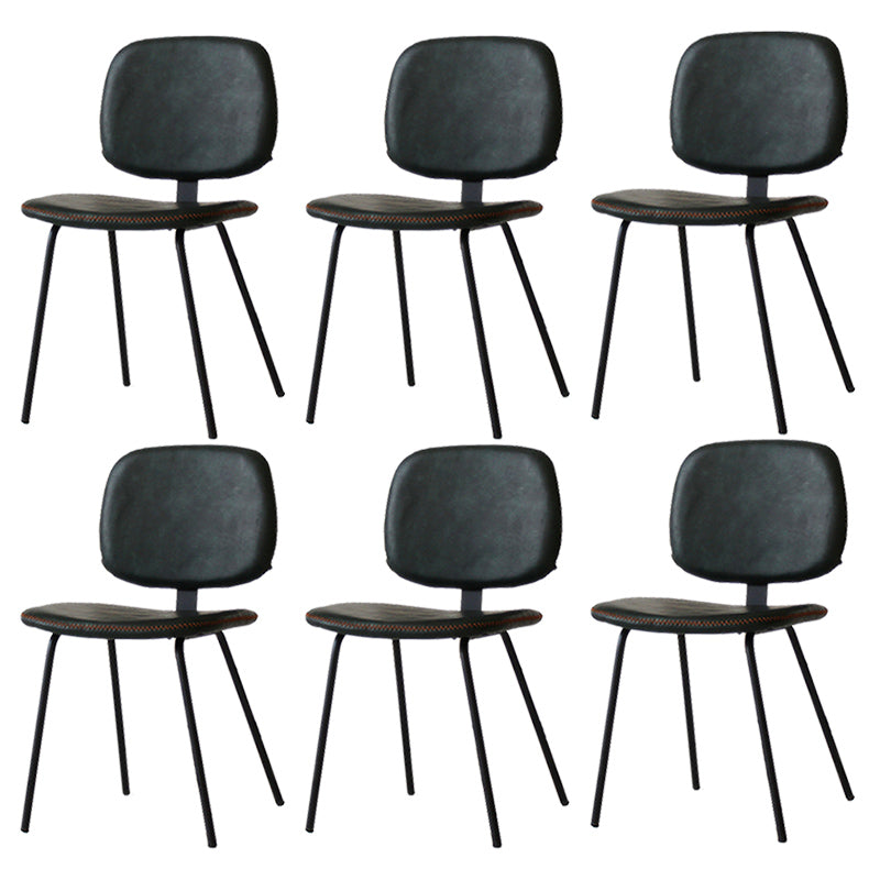 Chaise d'appoint scandinave à la maison, chaise de salle à manger rembourrée en métal à dossier ouvert