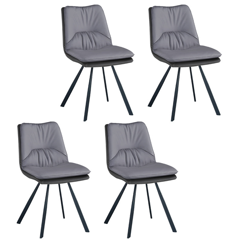 Chaise latérale de restaurant contemporaine en cuir PU, finition mate Parsons, chaise de salle à manger