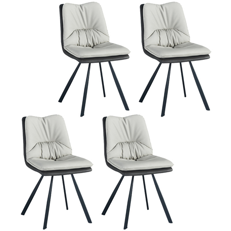 Chaise latérale de restaurant contemporaine en cuir PU, finition mate Parsons, chaise de salle à manger