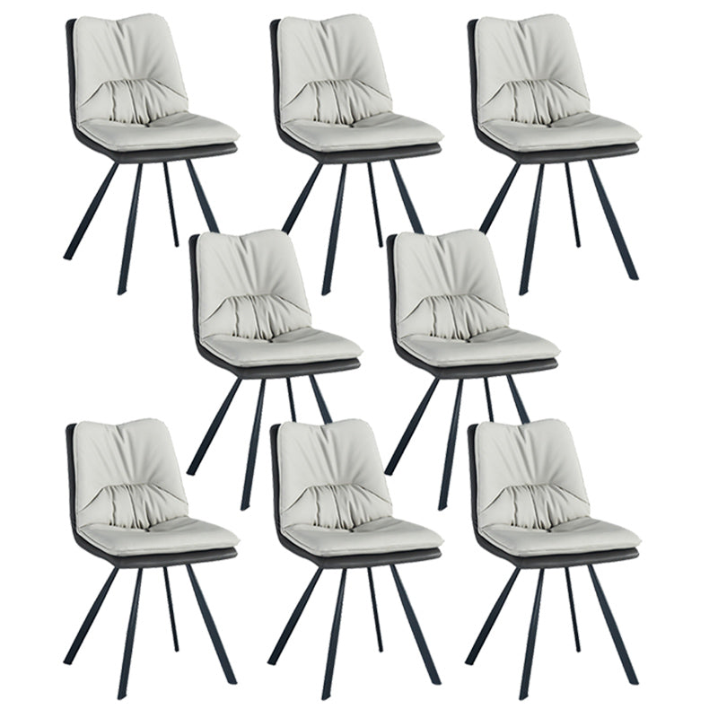 Chaise latérale de restaurant contemporaine en cuir PU, finition mate Parsons, chaise de salle à manger