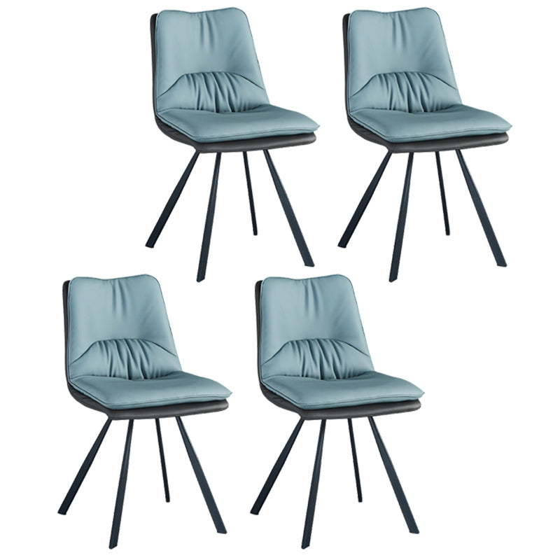 Chaise latérale de restaurant contemporaine en cuir PU, finition mate Parsons, chaise de salle à manger