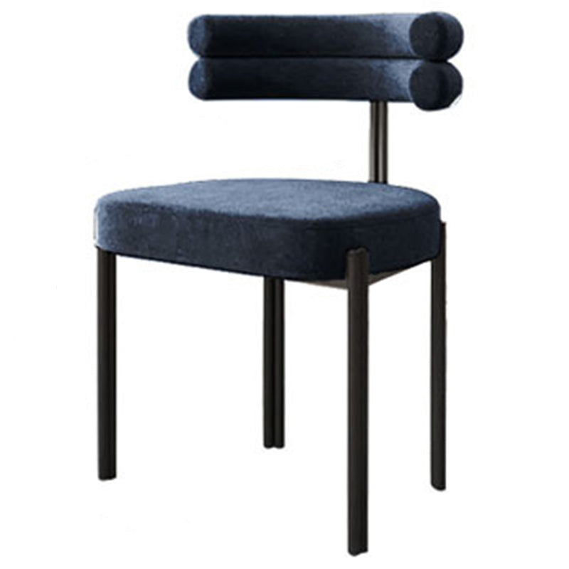 Scandinavian Style Upholstered Side Chairs Open Back Dining Side Armless Chair