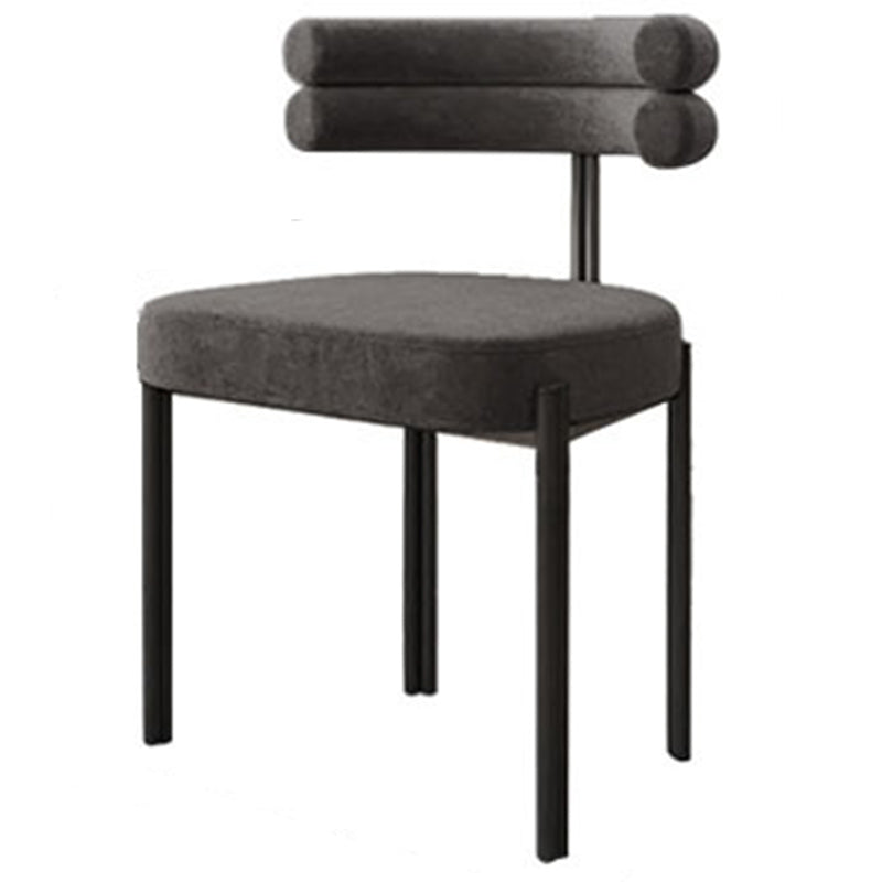 Scandinavian Style Upholstered Side Chairs Open Back Dining Side Armless Chair