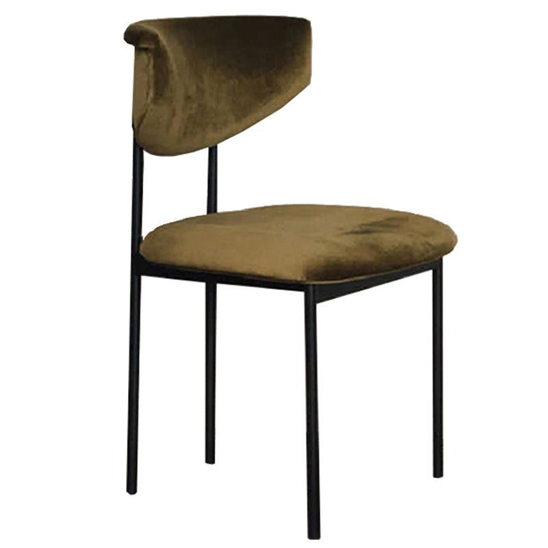 Chaises de salle à manger scandinaves en lin pour usage domestique, chaises d'appoint à dossier ouvert