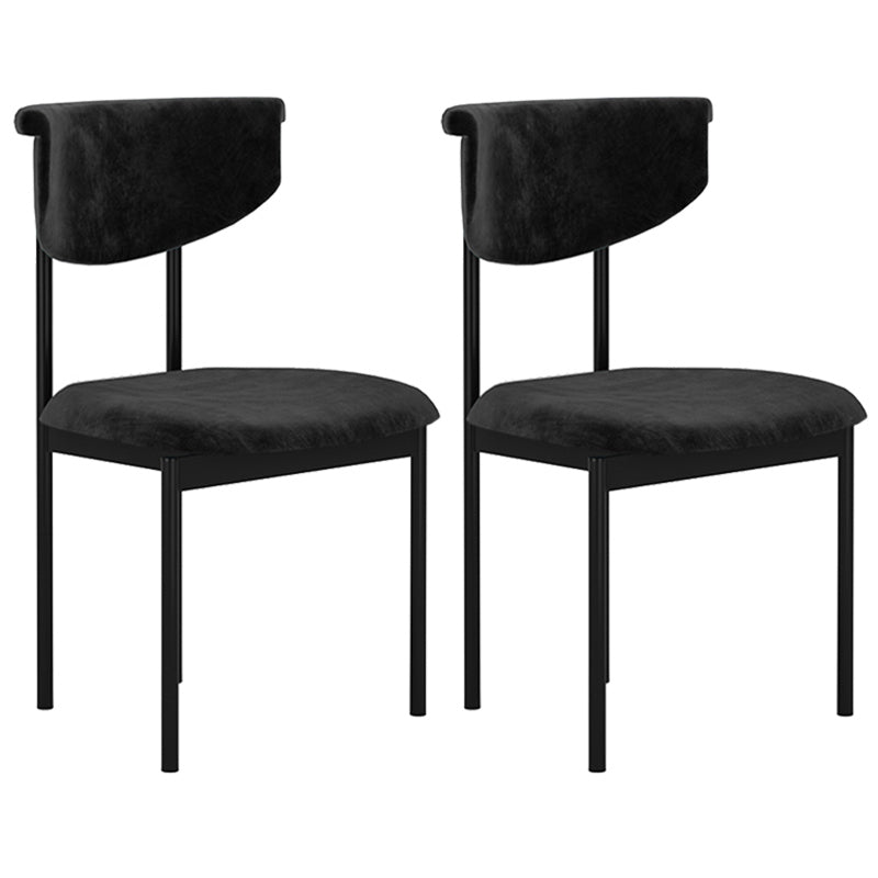 Scandinavian Linen Dining Chairs for Home Use Open Back Dining Side Chairs