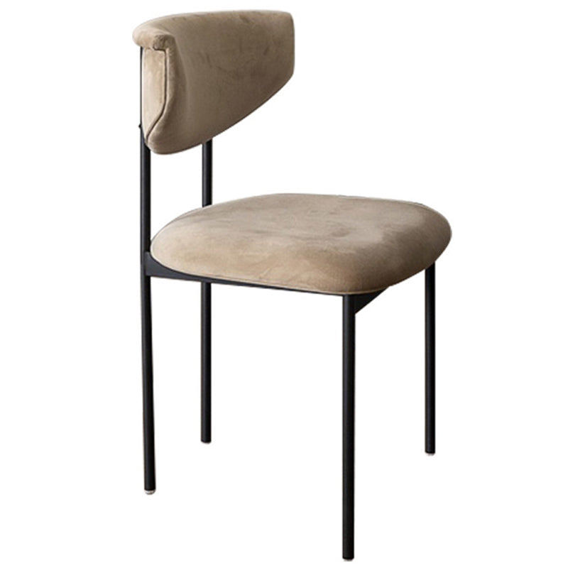 Chaises de salle à manger scandinaves en lin pour usage domestique, chaises d'appoint à dossier ouvert