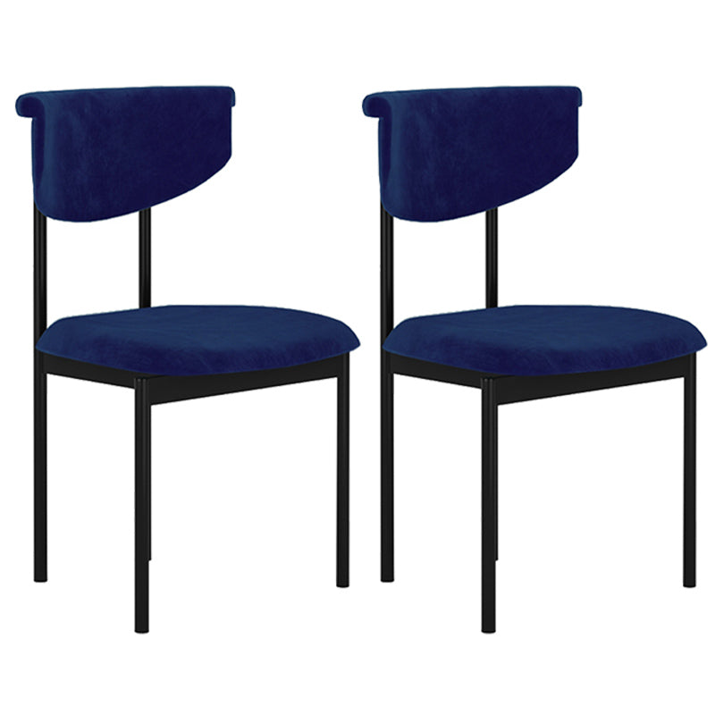 Scandinavian Linen Dining Chairs for Home Use Open Back Dining Side Chairs