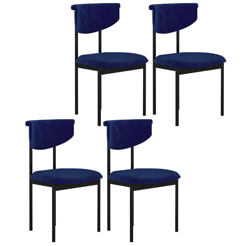 Scandinavian Linen Dining Chairs for Home Use Open Back Dining Side Chairs
