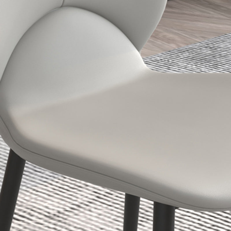 Chaises de salle à manger en métal de style contemporain, chaises sans bras latérales à oreilles pour cuisine