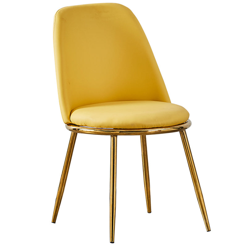 Leather Scandinavian Restaurant Side Chair Parsons Matte Finish Dining Chair
