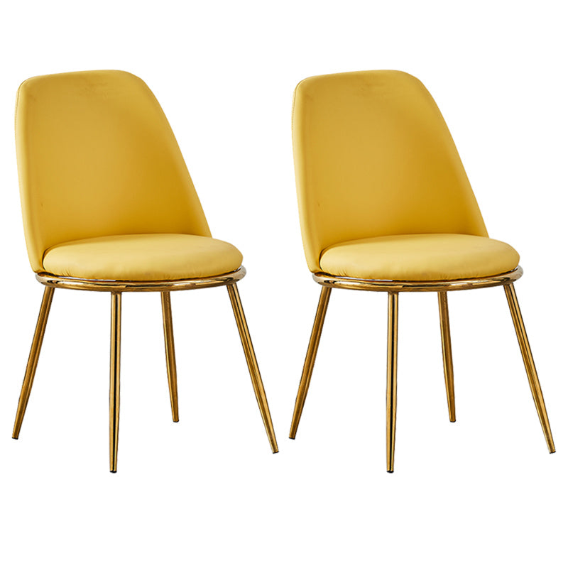 Leather Scandinavian Restaurant Side Chair Parsons Matte Finish Dining Chair