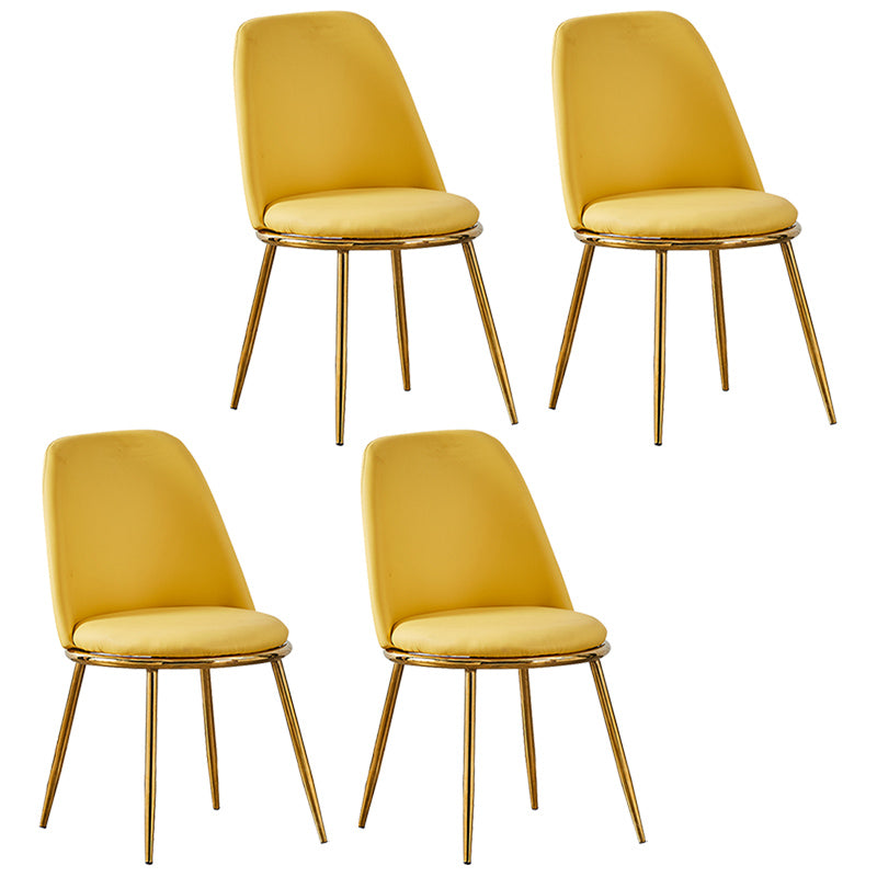 Leather Scandinavian Restaurant Side Chair Parsons Matte Finish Dining Chair