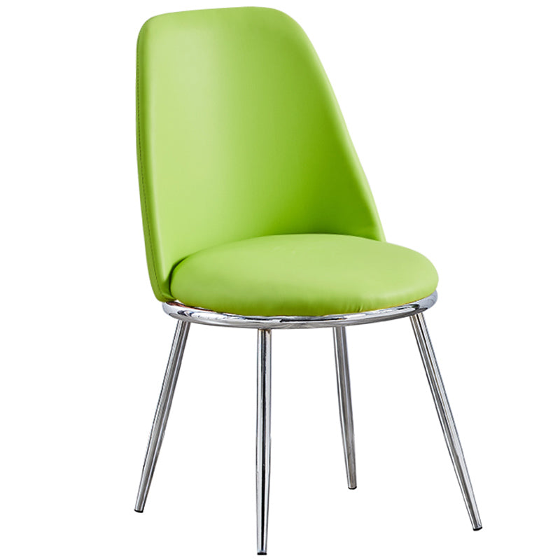 Leather Scandinavian Restaurant Side Chair Parsons Matte Finish Dining Chair