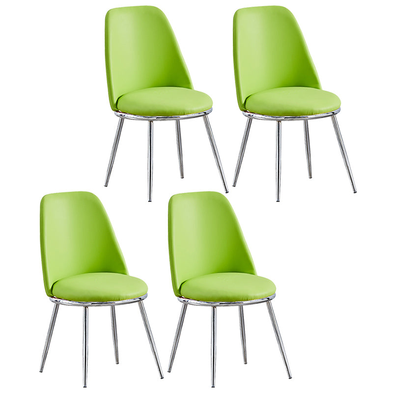 Leather Scandinavian Restaurant Side Chair Parsons Matte Finish Dining Chair