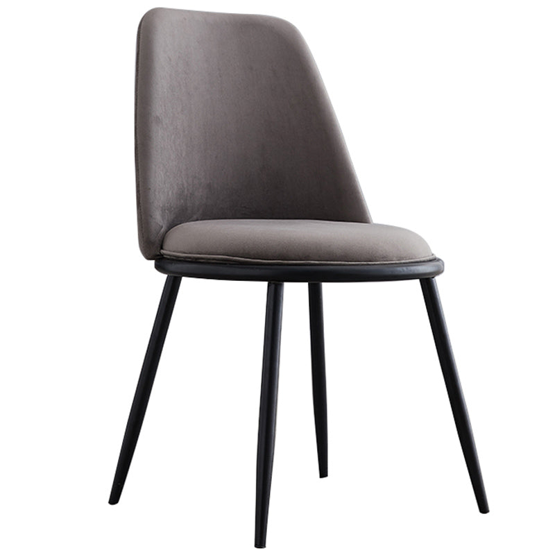 Leather Scandinavian Restaurant Side Chair Parsons Matte Finish Dining Chair