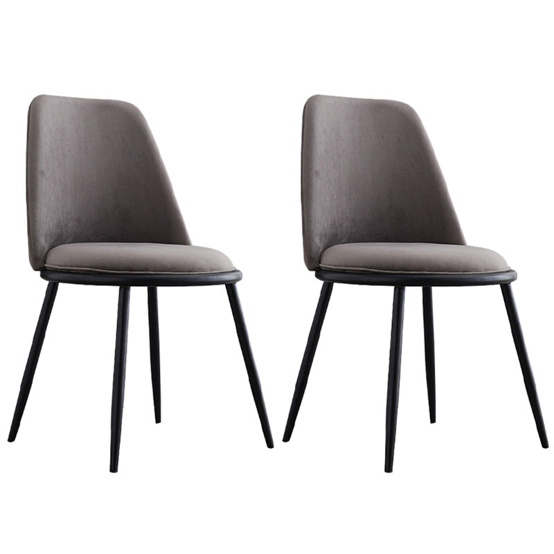 Leather Scandinavian Restaurant Side Chair Parsons Matte Finish Dining Chair