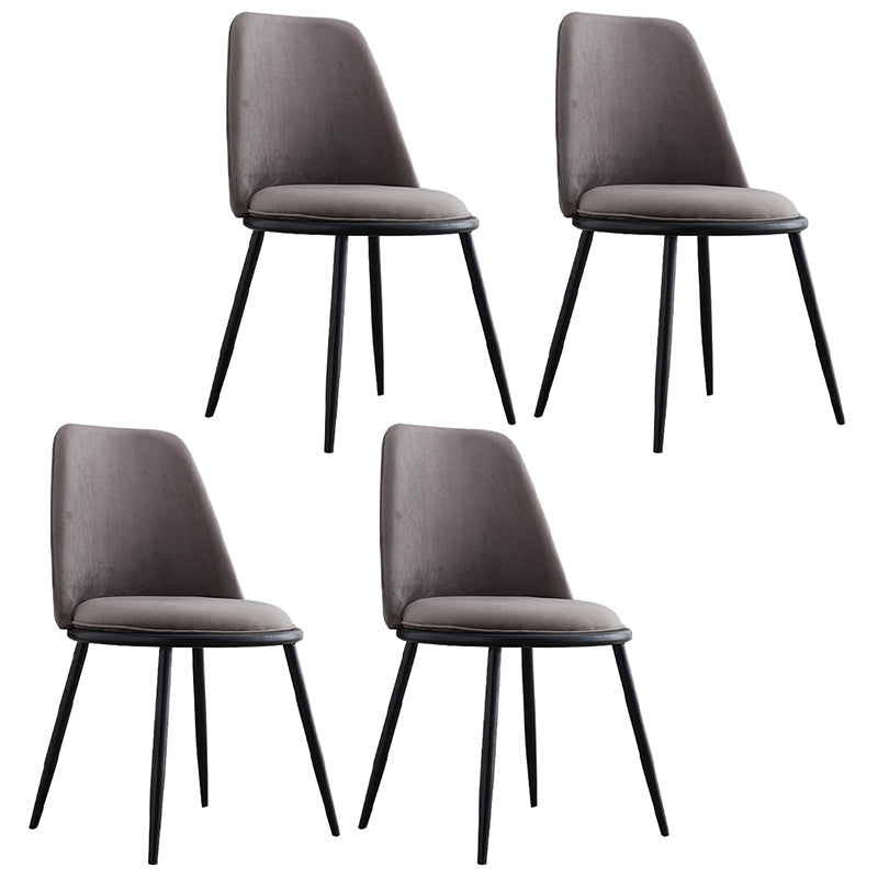 Leather Scandinavian Restaurant Side Chair Parsons Matte Finish Dining Chair