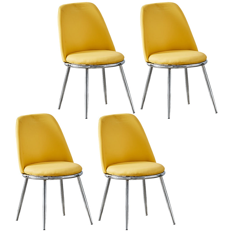 Leather Scandinavian Restaurant Side Chair Parsons Matte Finish Dining Chair