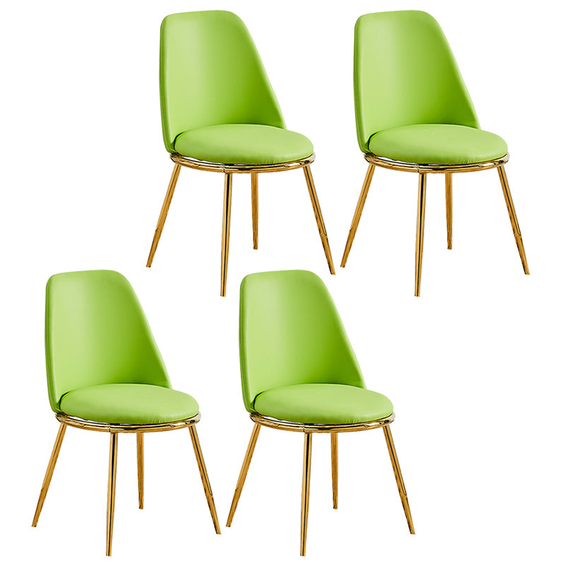 Leather Scandinavian Restaurant Side Chair Parsons Matte Finish Dining Chair