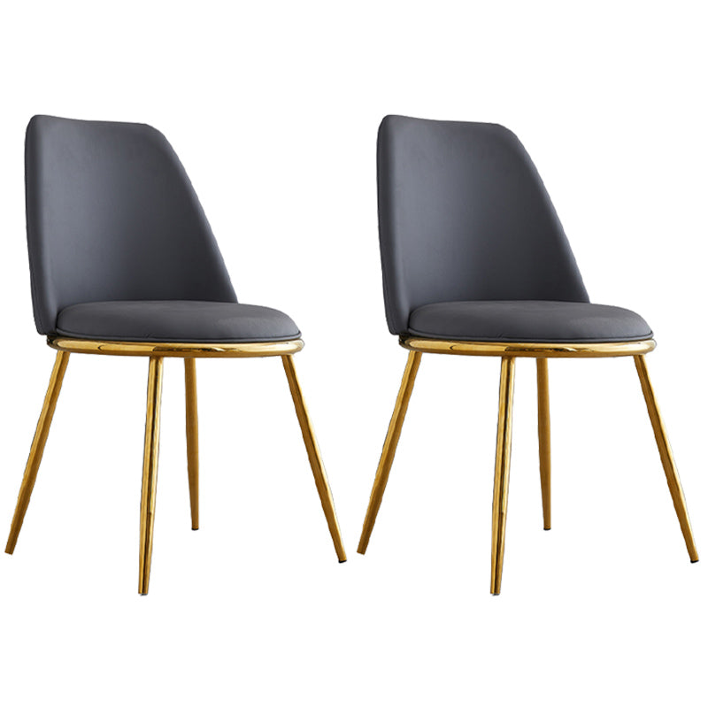 Leather Scandinavian Restaurant Side Chair Parsons Matte Finish Dining Chair