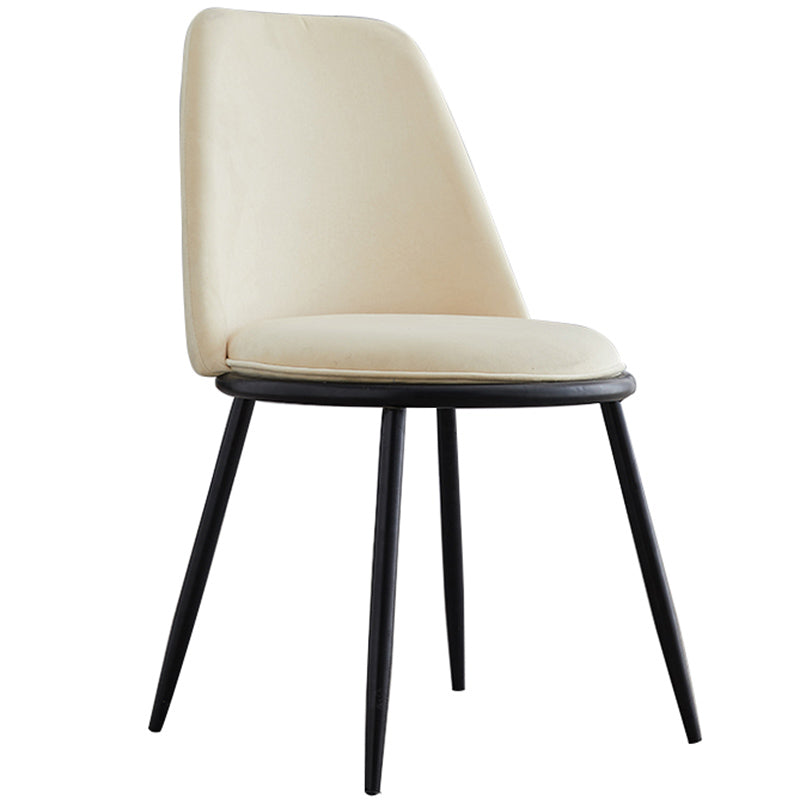 Leather Scandinavian Restaurant Side Chair Parsons Matte Finish Dining Chair