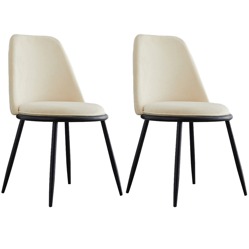 Leather Scandinavian Restaurant Side Chair Parsons Matte Finish Dining Chair