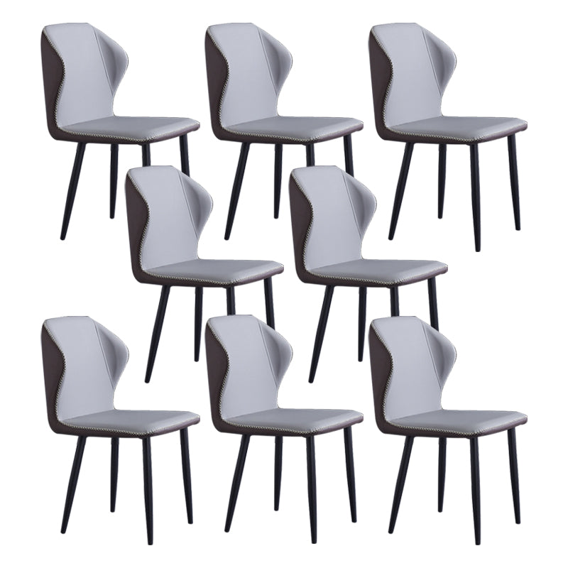 Contemporary Style Metal Chairs Wingback Side Kitchen Dining Room Chair