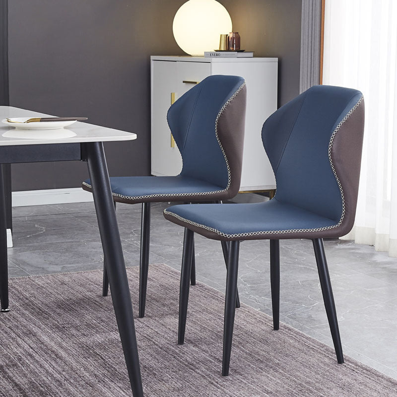 Contemporary Style Metal Chairs Wingback Side Kitchen Dining Room Chair