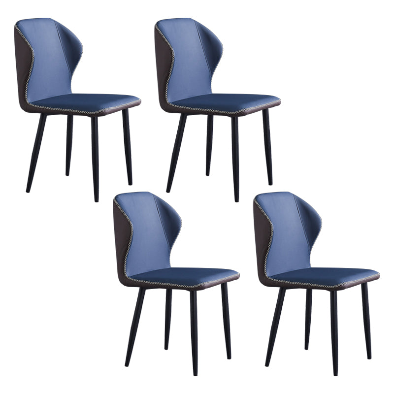 Contemporary Style Metal Chairs Wingback Side Kitchen Dining Room Chair