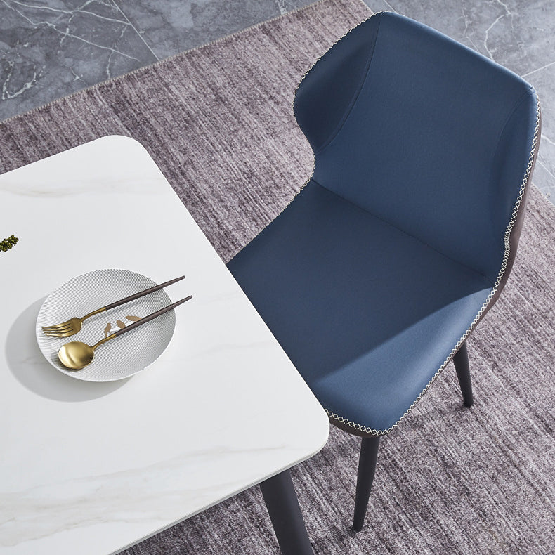 Contemporary Style Metal Chairs Wingback Side Kitchen Dining Room Chair