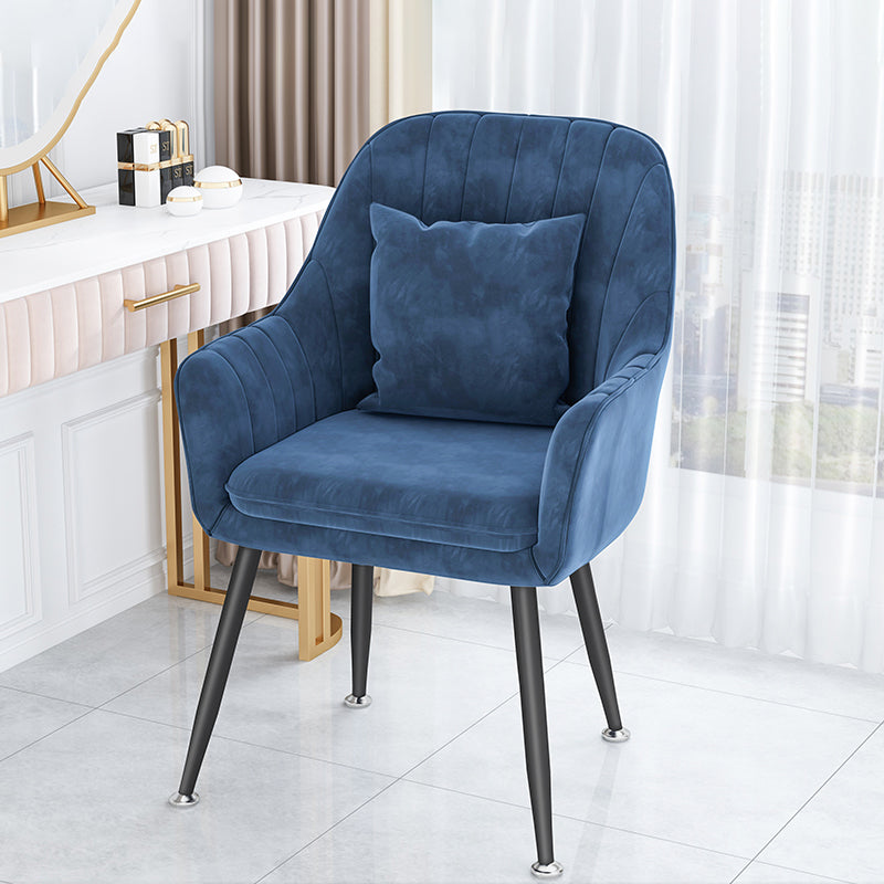 Chaises de salle à manger en métal de style scandinave, chaise à coussin de café avec bras