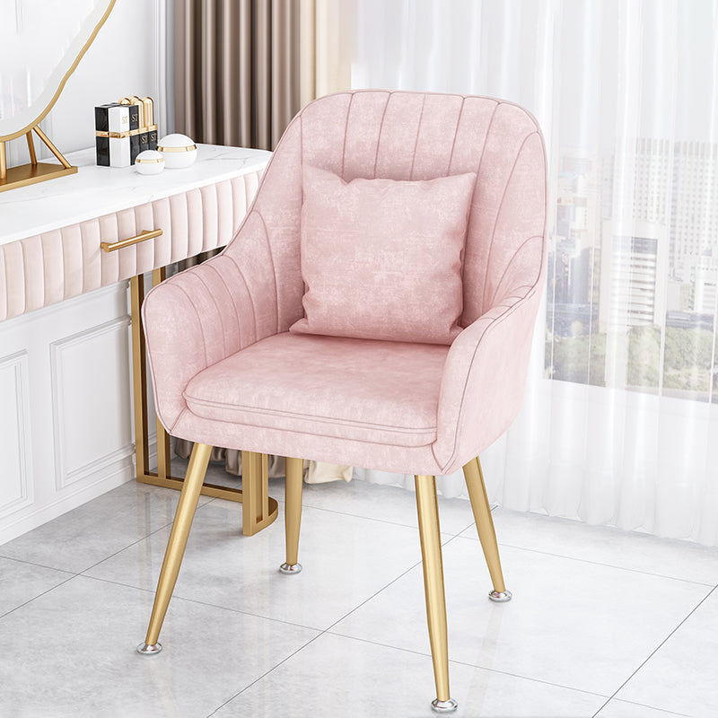 Sillas de comedor de metal de estilo escandinavo, silla de cojín para cafetería con brazo
