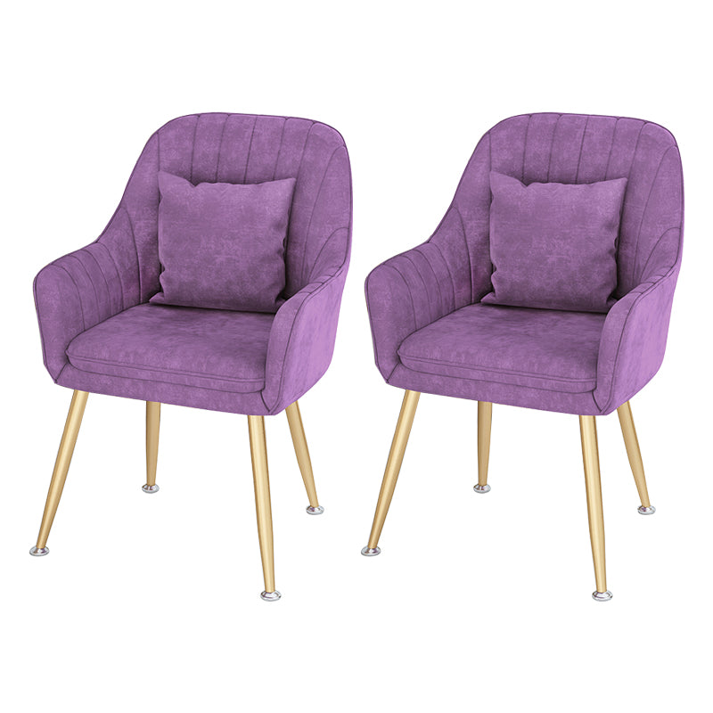 Sillas de comedor de metal de estilo escandinavo, silla de cojín para cafetería con brazo