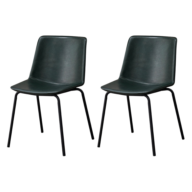 Ensemble de chaises latérales à dossier solide de salle à manger de cuisine de chaise en métal de style contemporain