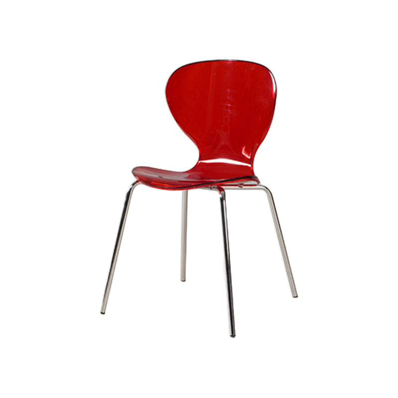 Les chaises en métal de style contemporain ont placé la chaise de salle à manger de cuisine arrière solide