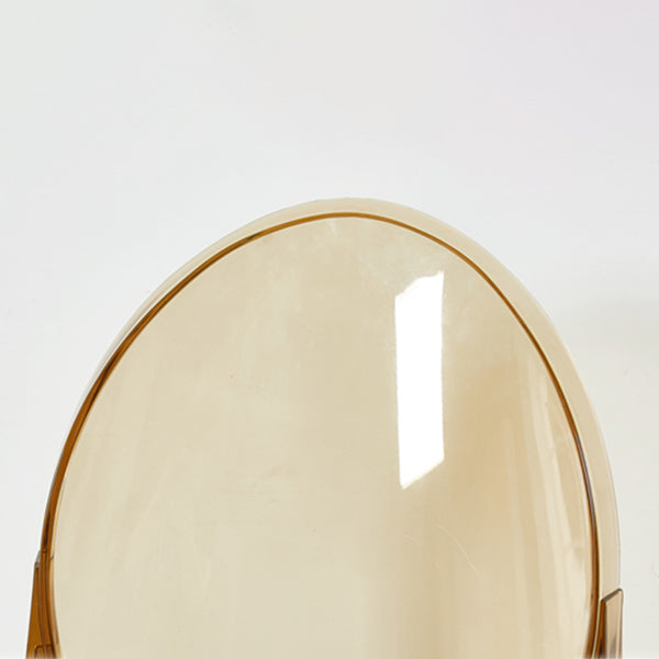 European Glam Style Plastic Chair Open Back Side Kitchen Dining Chairs