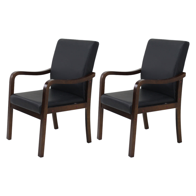 Fauteuil de salle à manger rembourré moderne, fauteuil de salle à manger à dossier solide avec pieds en bois