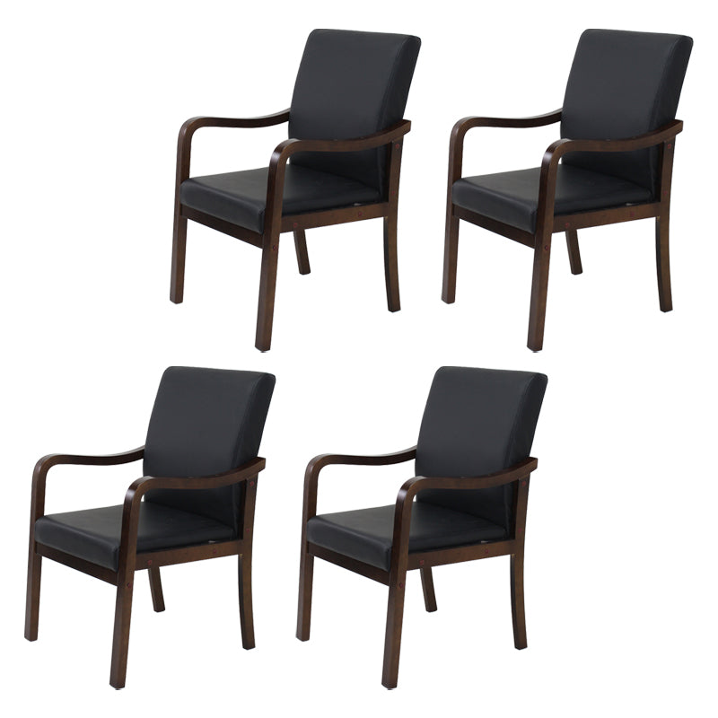 Fauteuil de salle à manger rembourré moderne, fauteuil de salle à manger à dossier solide avec pieds en bois
