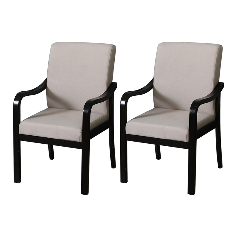 Fauteuil de salle à manger rembourré moderne, fauteuil de salle à manger à dossier solide avec pieds en bois