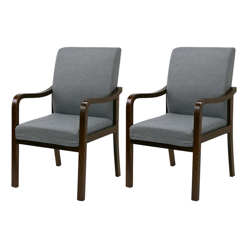Fauteuil de salle à manger rembourré moderne, fauteuil de salle à manger à dossier solide avec pieds en bois