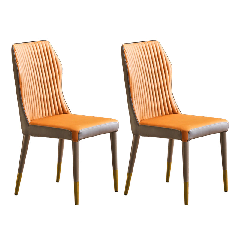 Scandinavian Style Upholstered Armless Dining Chairs Wingback Side Chair for Home